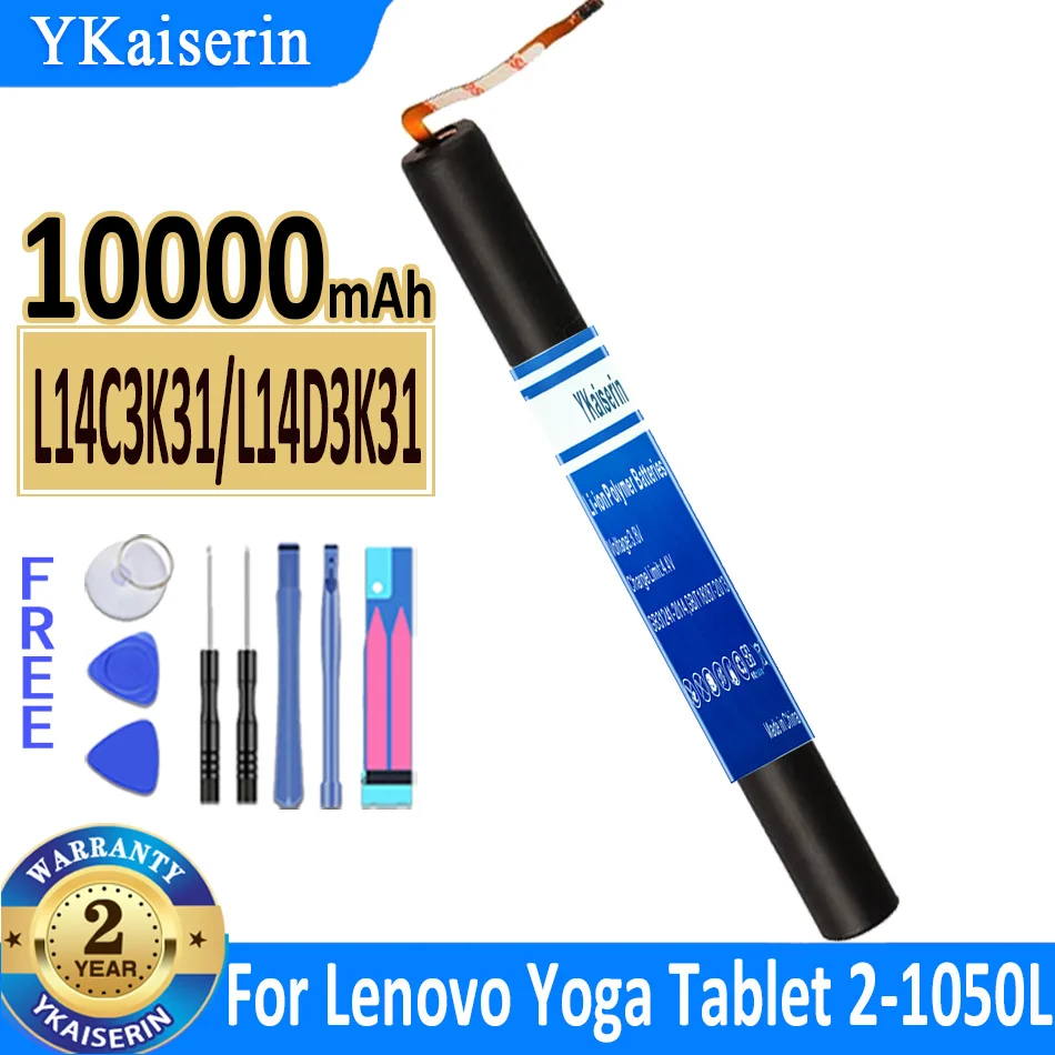

YKaiserin L14C2K31 L14C3K31 Battery for LENOVO YOGA Tablet 2-830L 2-830LC 2-830F 2-851F 2 830L 830F 830LC YT2-830F/2-1050L 1050F