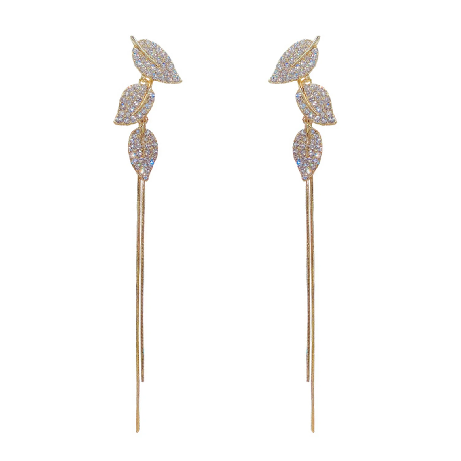 

1 Pair Fashion Earrings 14K Gold Plated Plated Small Sequins Tassel Dangle Chain Earrings Pendant Jewelry