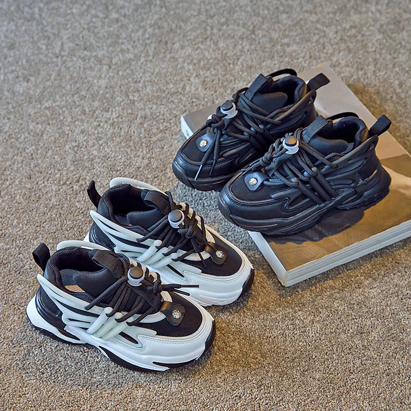 

Children's sneakers Spring and autumn girls spaceship boys' casual dad shoes small white shoes