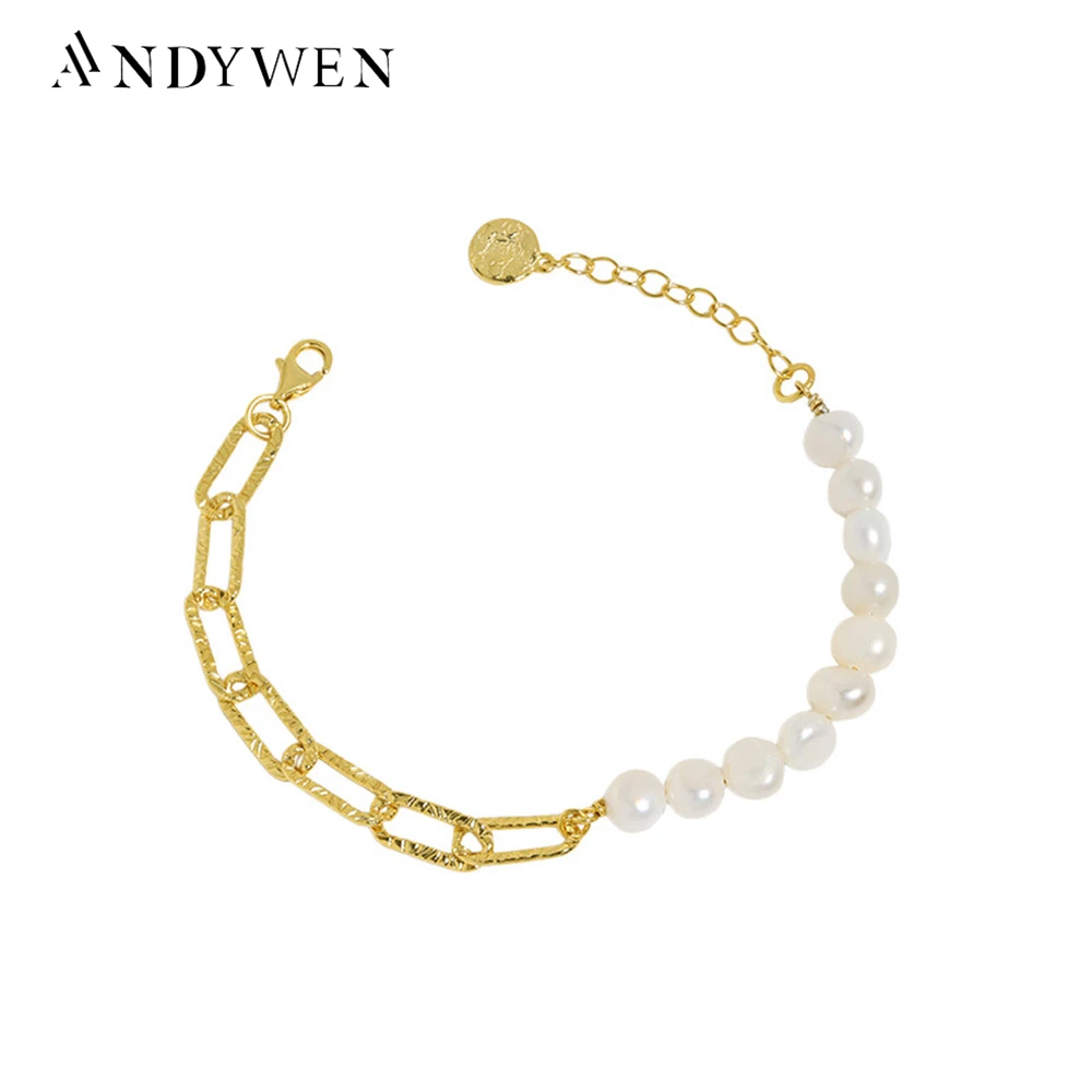ANDYWEN новинка искусственный серебристый золотой жемчужный гороскоп двойной