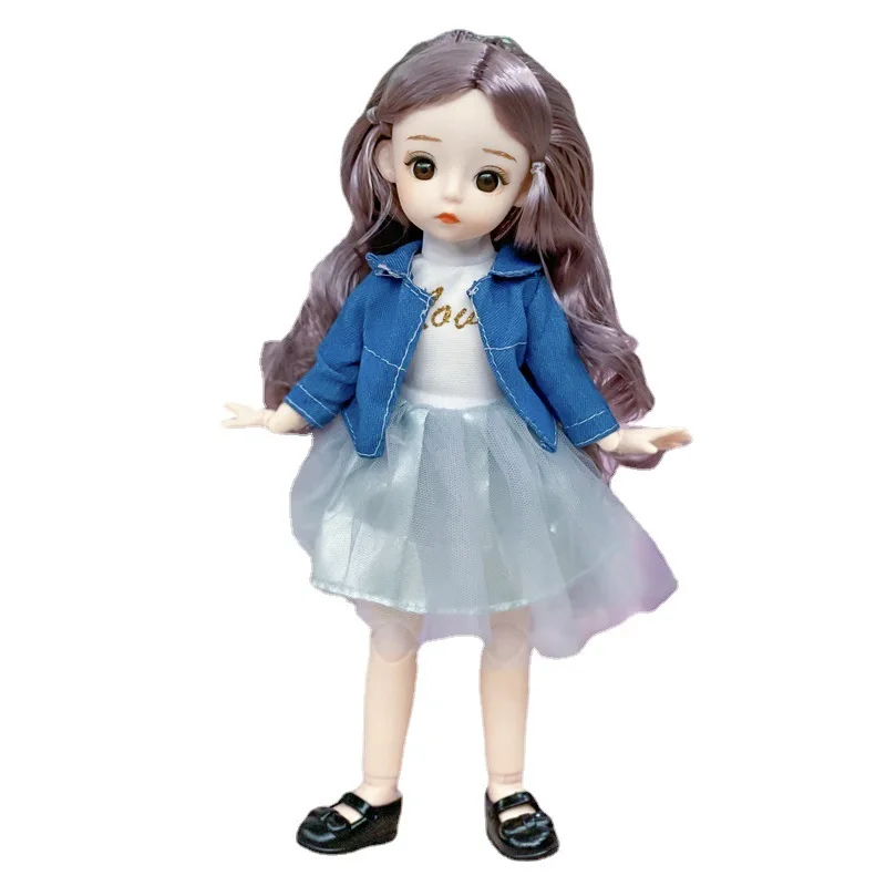 Новинка BJD 30 см кукла 3D настоящие глаза нарядный милый комплект с платьем 20