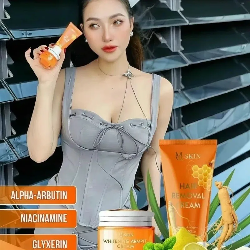 Combo Kem Thâm Nelea Kh Leit Membali Sâm Chanh Mır + Wax L deenndar Phembali MQ Skin White Remove Odor KEM THAM KHU MUI SAM CHANH MAT