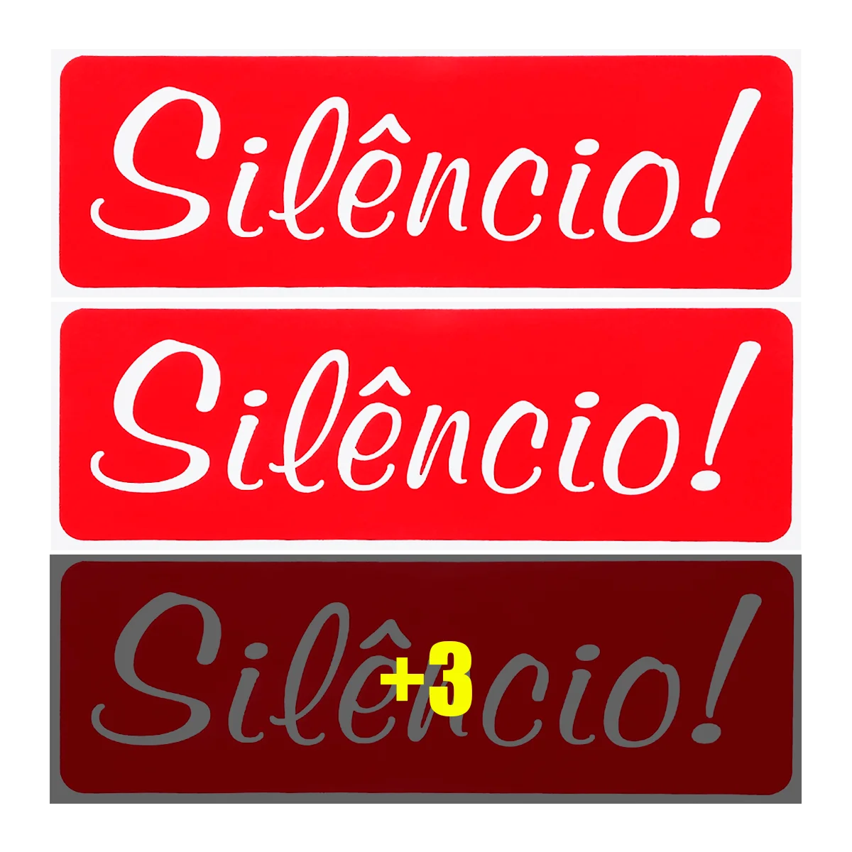 

Combo 6 Signs Silence 30x10 Access-P-38 F9e