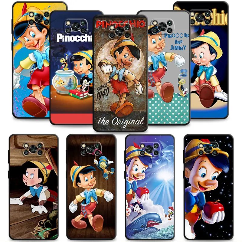 Чехол для телефона Xiaomi Poco X3 NFC X4 M3 C40 Pro, чехол из ТПУ для MI 9, 12, 11, 10 T, CC9 Lite, Note 10, чехол с героями Диснея Пиноккио из истории с дедушкой