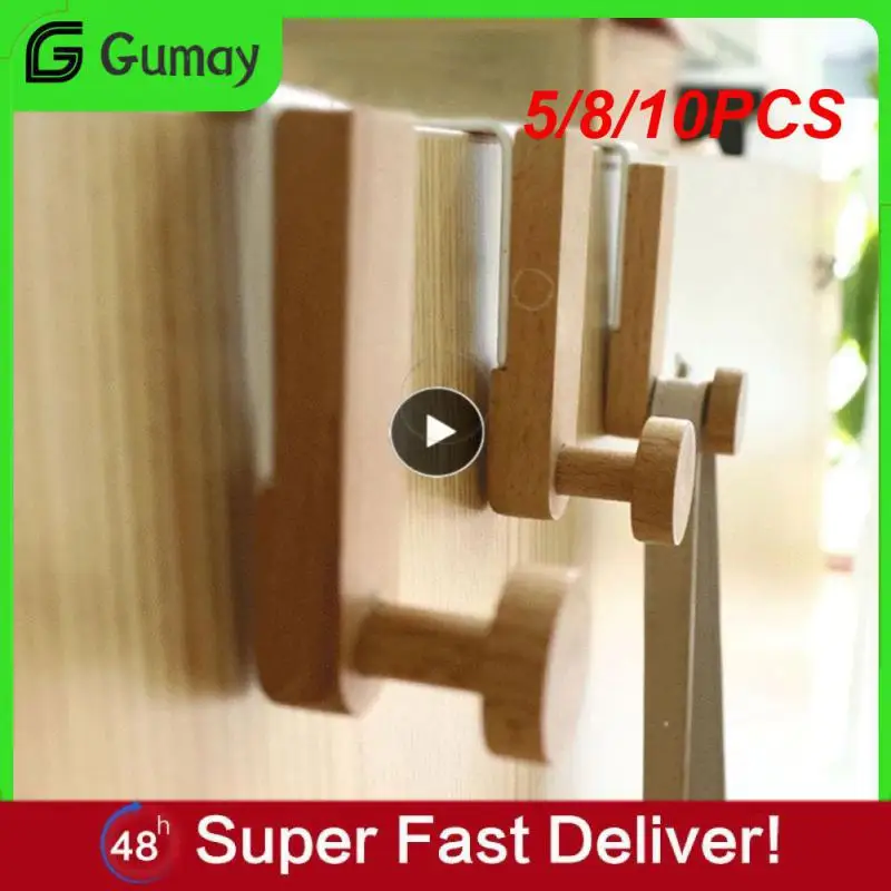 

5/8/10PCS Cabinet Hooks Sturdy Structure Durable Kitchen Cabinet Hook Nail-free And Punch-free Design Anti-deform