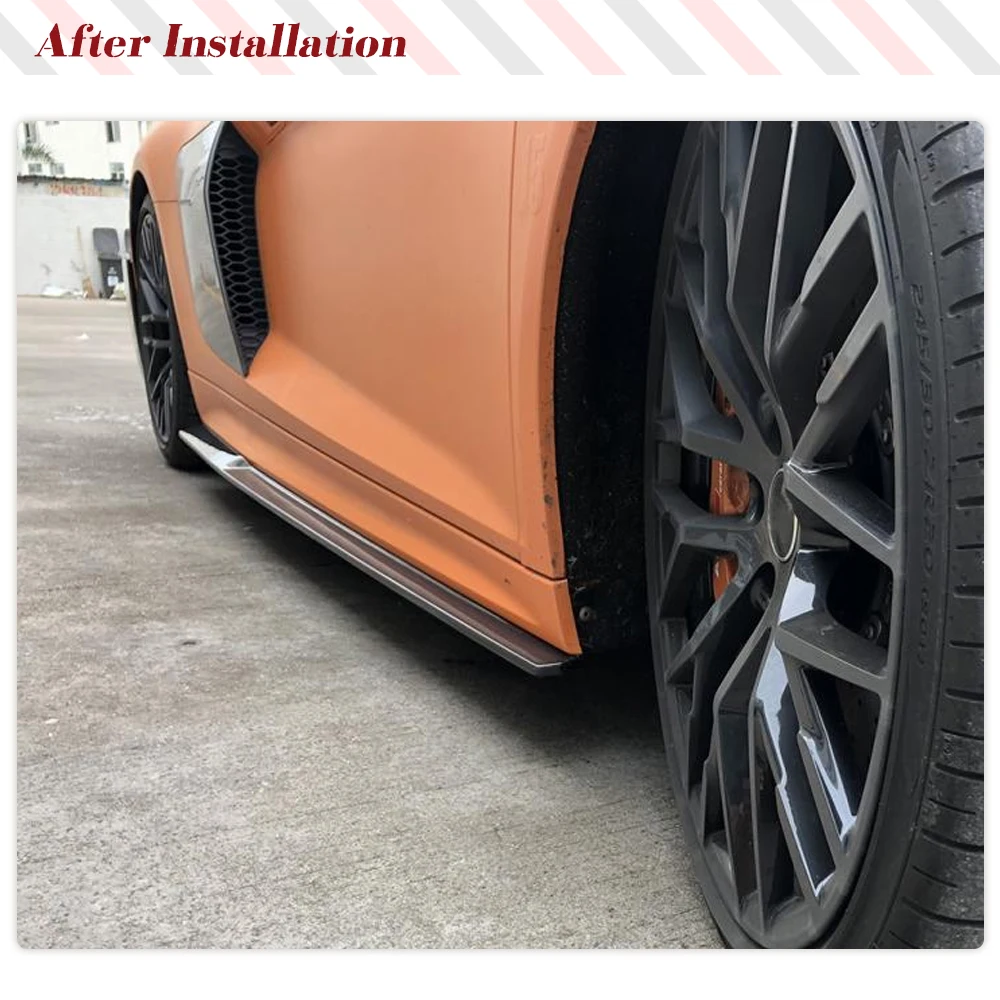 Боковой спойлер из настоящего углеродного волокна для Audi R8 V10 Coupe 2016-2018 комплекты