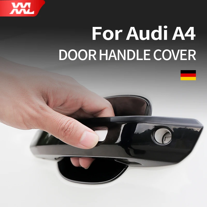 

For Audi A4 B9 2022 2021 2020 Limousine New carbon fiber pattern Car Door Handle Cover Trim Sticker