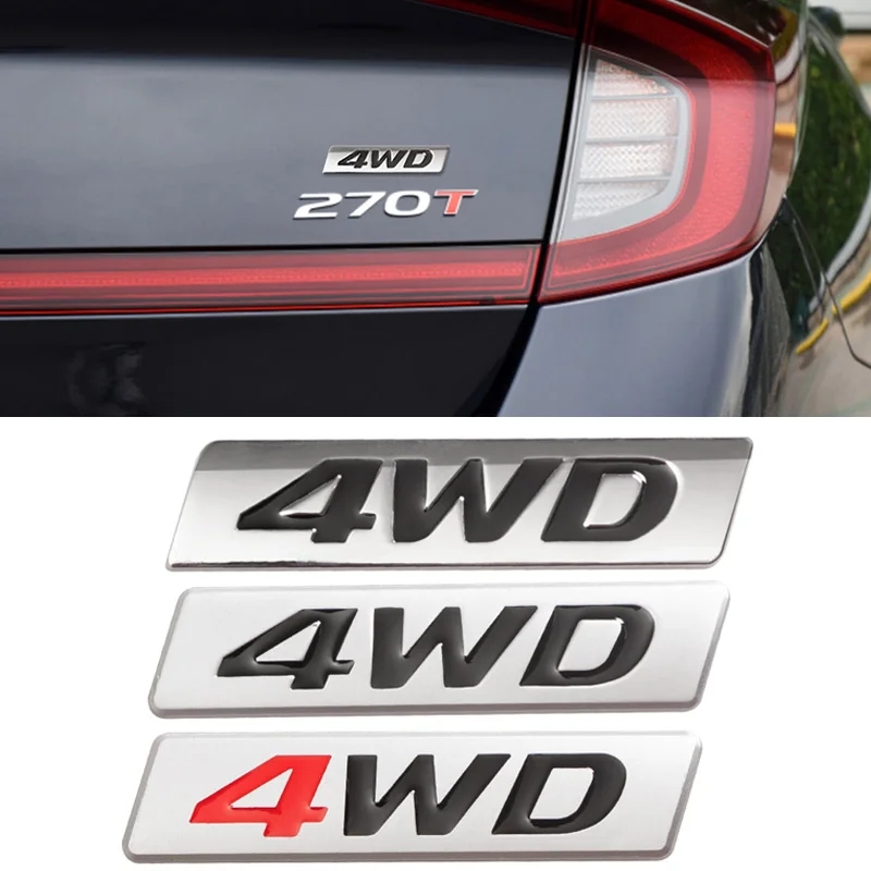 

3D Metal Sticker 4WD Emblem 4X4 Badge Decals for Honda CRV Accord Civic Mitsubishi Outlander Jeep Lada Suzuki Grand Vitara Swift