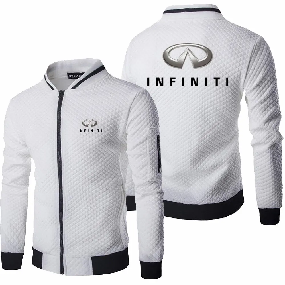 

New Spring Autumn Mens Long Sleeve Infiniti Car Logo Jacket Sportswear Casual Zipper Hoody Male Sweatshirts Tops