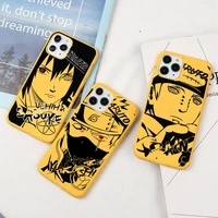 naruto sasuke kakashi gaara phone case for iphone 13 12 11 pro max mini xs 8 7 6 6s plus x se 2020 xr yellow silicone cover