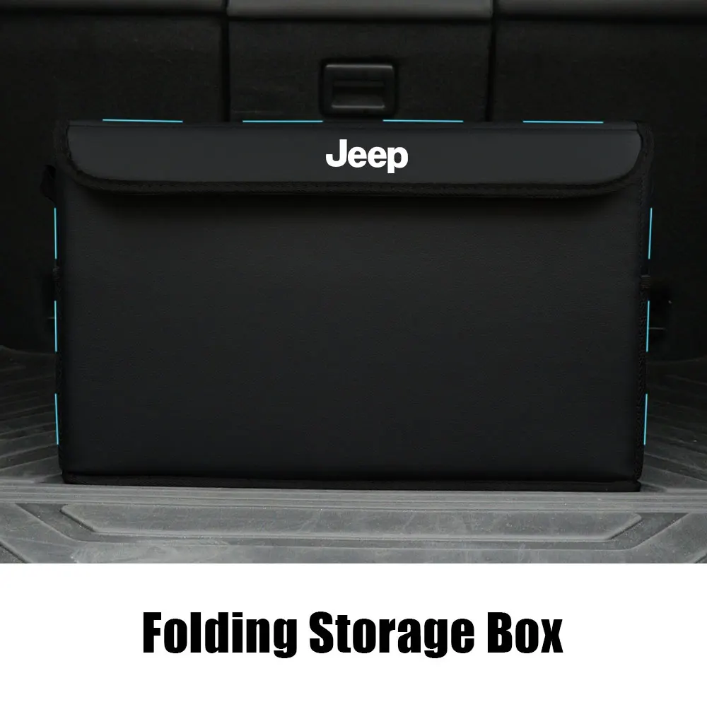 Кожаный ящик-органайзер для багажника автомобиля Jeep Wrangler Jl Jk Grand Cherokee WK Compass Patriot