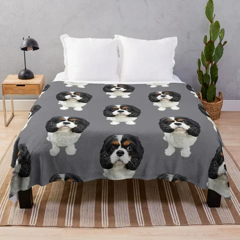 Одеяло для тройной съемки Cavalier King Charles Spaniel, красивый спальный мешок, фланелевые одеяла