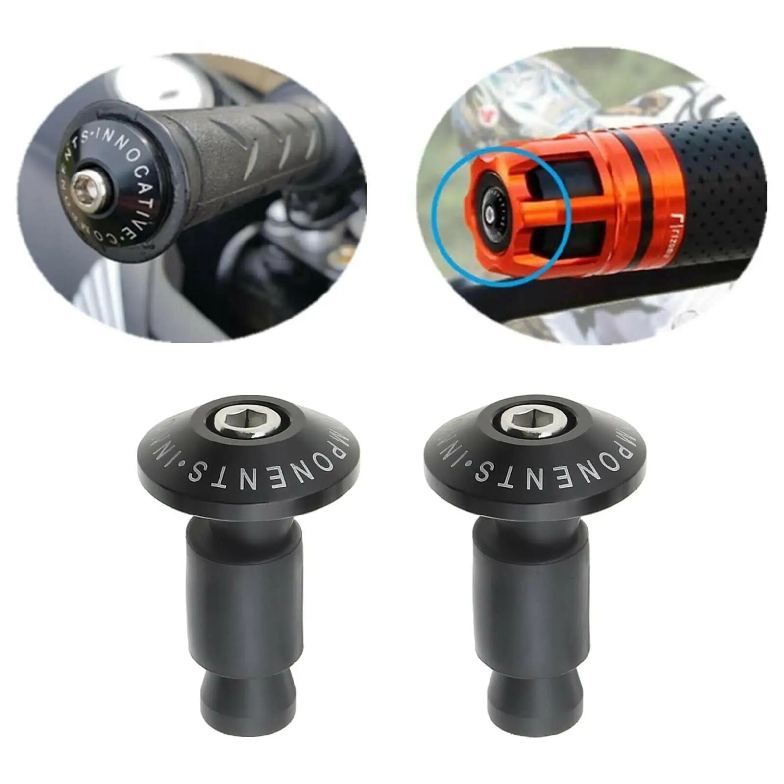 

For Motorbike Motorbike Bar End Hand Grips Parts Replacement Universal