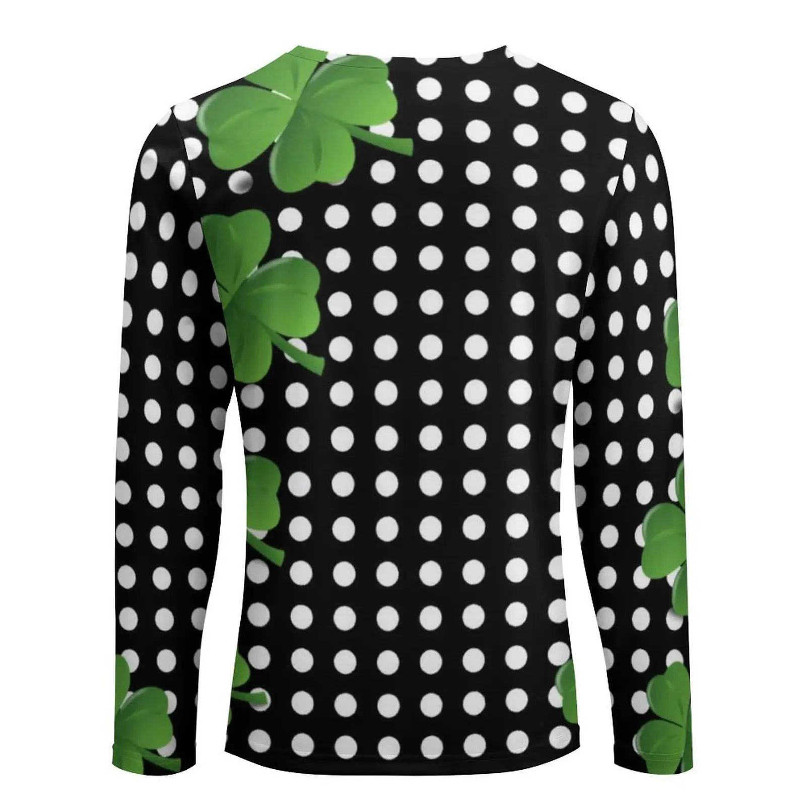 Черно-белая футболка в горошек мужская на день Святого Патрика базовые футболки