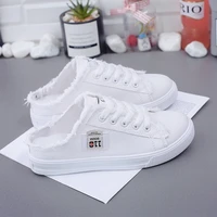 womens canvas shoes spring summer new flat sneakers women casual shoes low upper lace up breathable white shoes zapatos mujer