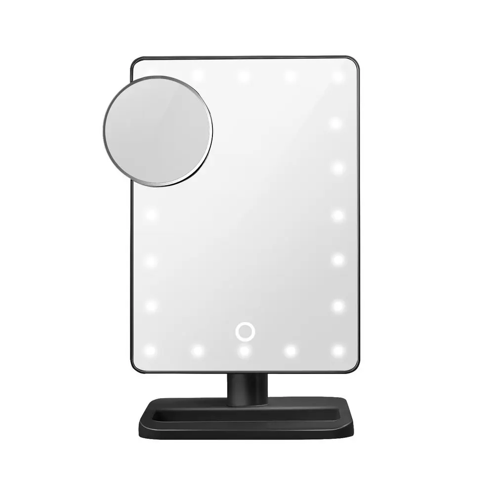 

20LED Dimmable Make-up Table Mirrior 12 Screen 4000-5000K with Removable Suction Cup 10X Magnification Magnifier Makeup Tools