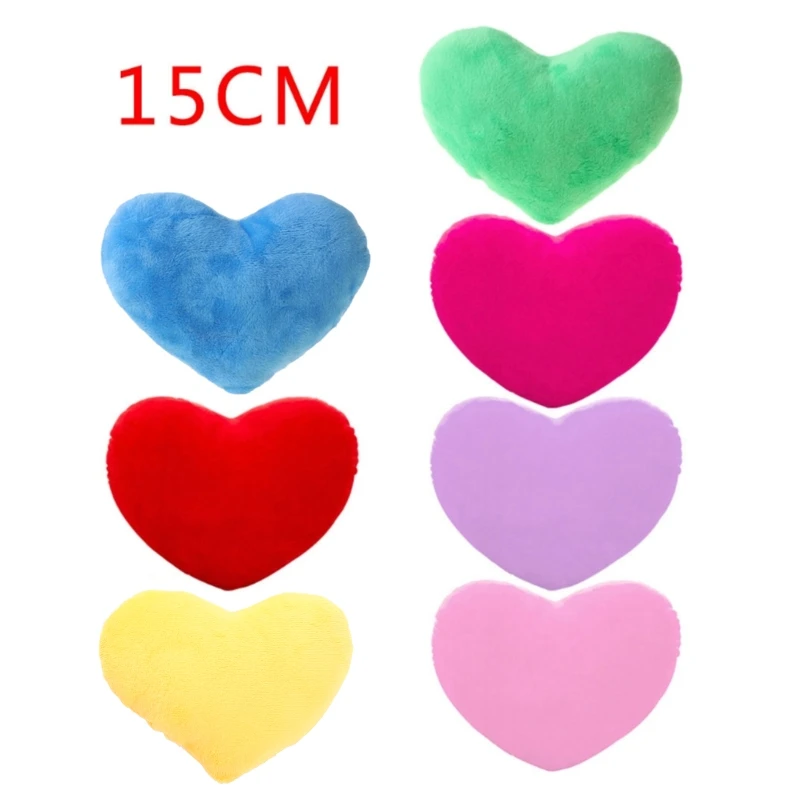

15cm Heart Shape Decorative Throw Pillow PP Cotton Soft for Creative for Doll Lo