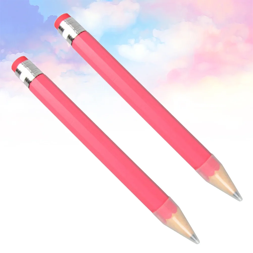 

2pcs 35cm Wooden Large Drawing Writing Painting Mark Stationery Props (Random Pink Color System)