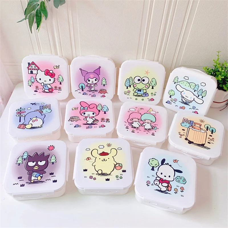 

Sanrio Kawaii Pochacco Fresh Keeping Box Hello Kitty Girl Cartoon Students Can Use Microwave Oven Lunch Leak Proof Lunch Box