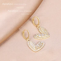 agustina crystal drop earrings for women fashion jewelry heart earrings 2022 boho earrings geometry dangle earring wholesale new