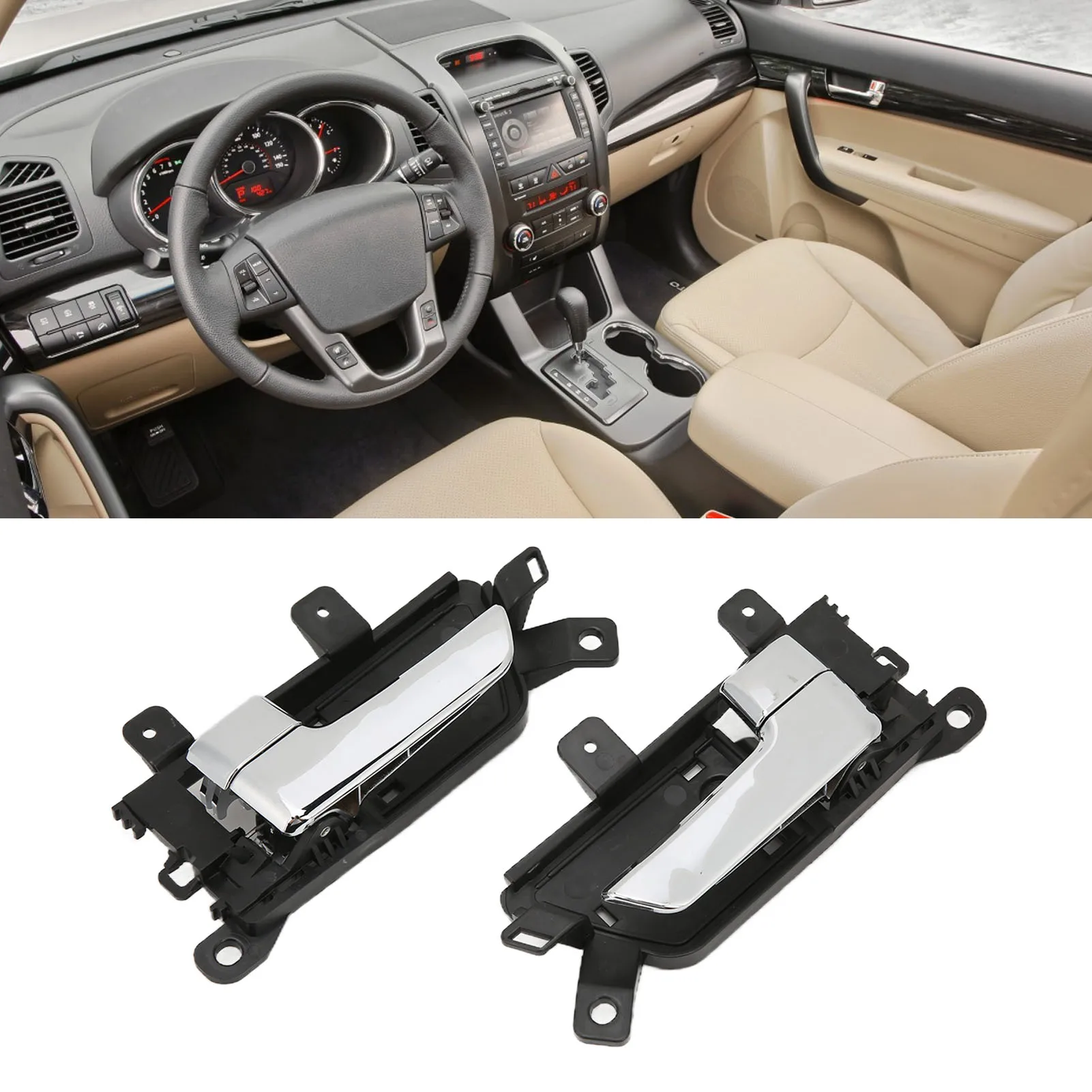 2 шт. автомобильные внутренние дверные ручки 82620 ‑ 2J000 серебристая Замена для KIA