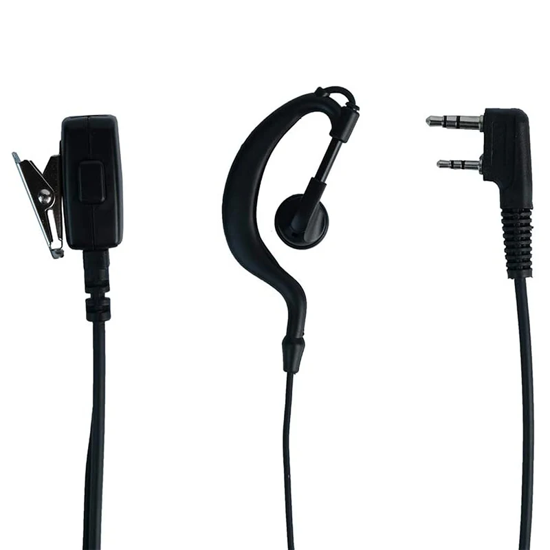 (10 Packs) G Shape Headset with Mic PTT for Kenwood TK-2107 TK-3107 BaoFeng Uv-5r Bf-888s 2 Way Radio Walkie Talkies Earphone