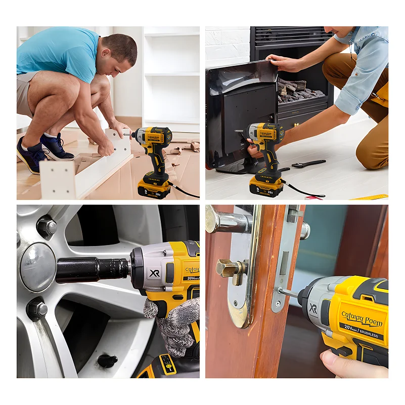 Ударная дрель Catalpa Poem DCF887 DCF880 205 Нм 1/4 дюймовая электрическая отвертка с