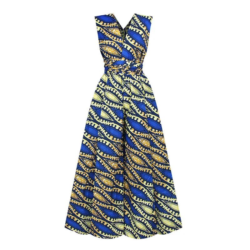 Модный сексуальный Африканский комбинезон в стиле бохо женское платье макси
