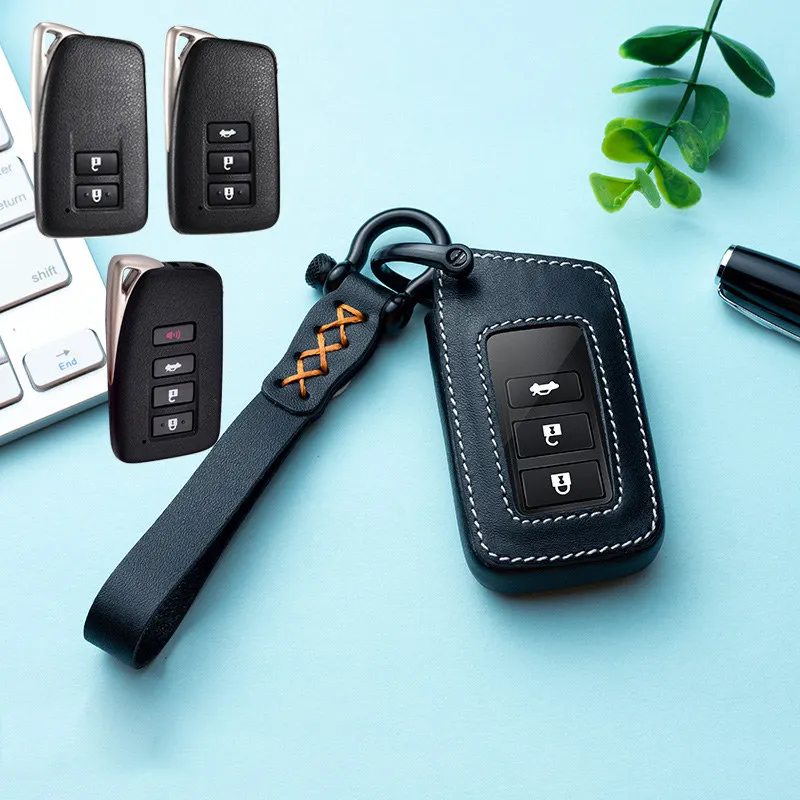 

Leather Car Key Case Cover fob for Lexus RX350 NX300 Es300h Rx450h GS300 GX470 IS250 ES350 LX570 GX460 Nx300h Is300h