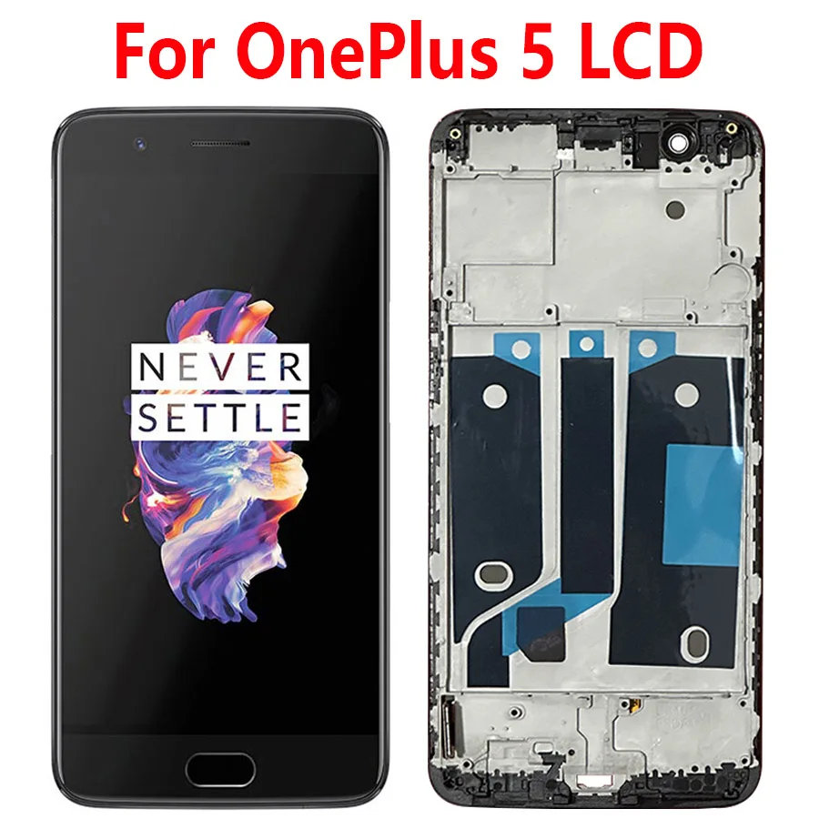 

5,5 "Оригинальный ЖК-дисплей для OnePlus 5, сенсорный экран, сенсор, дигитайзер в сборе, замена для OnePlus 5, ЖК-дисплей с рамкой A5000