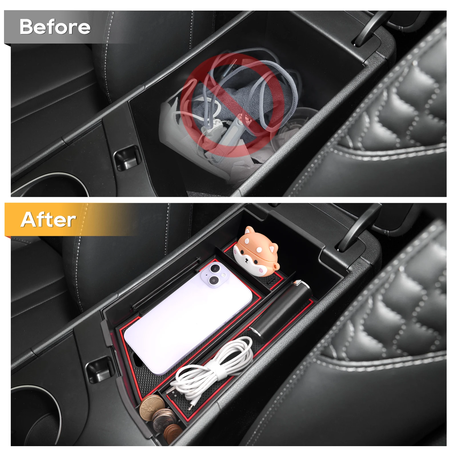 LFOTPP Автомобильный подлокотник ящик для хранения Hyundai Sonata 2024 2025 Центральный