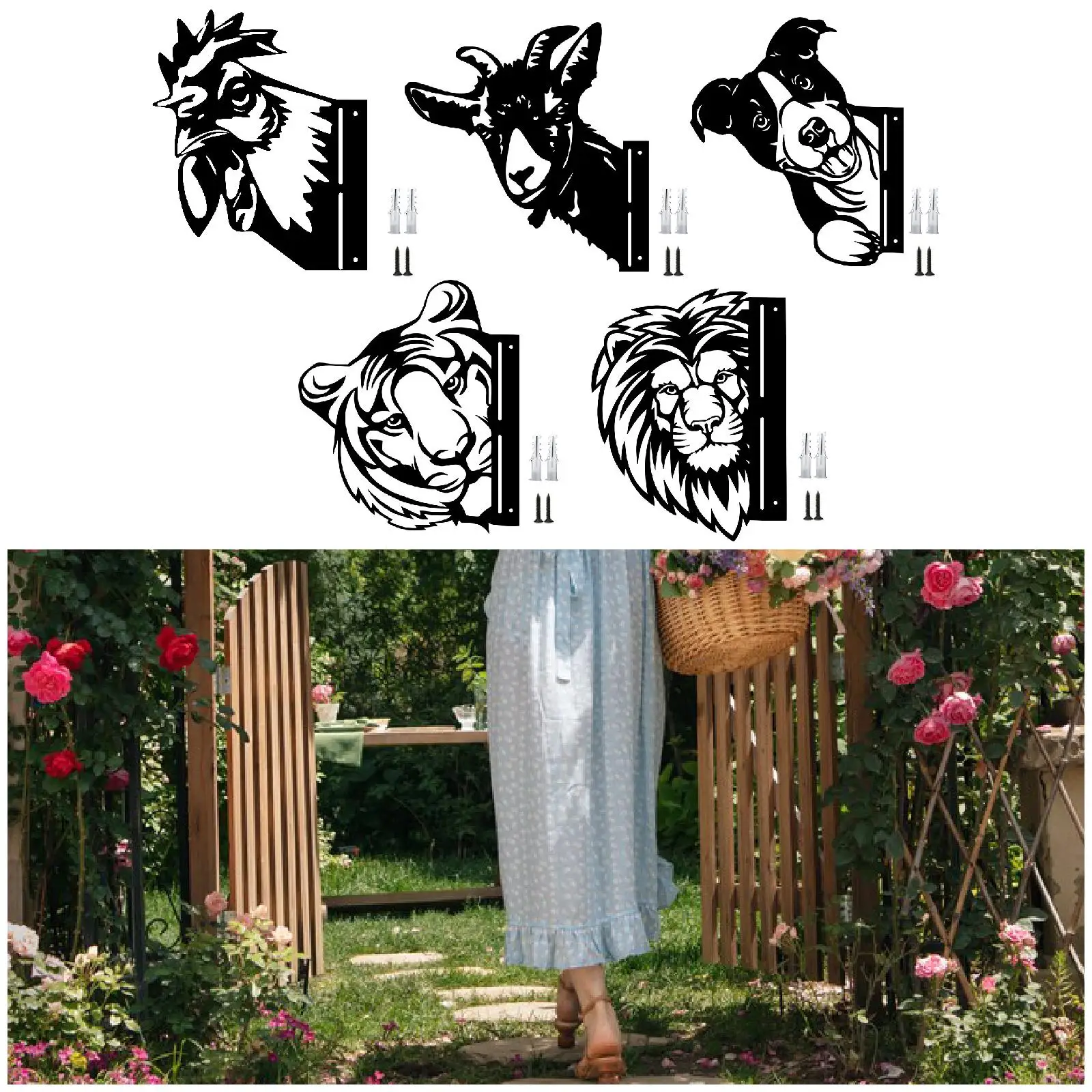 Металлическое животное двор художественное искусство металлическое для дорожек