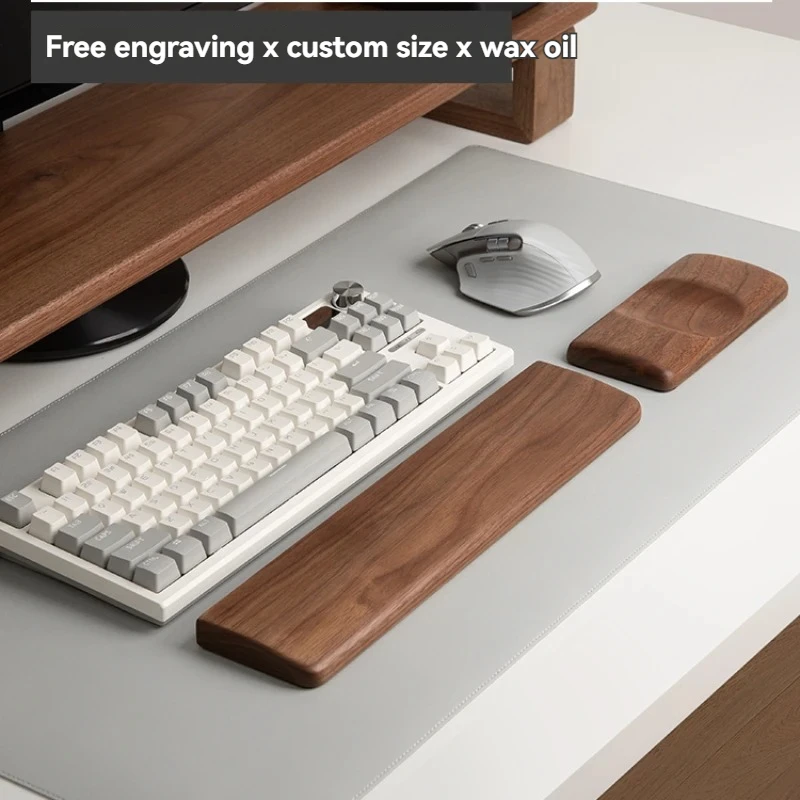 Механическая клавиатура для рук подставка под запястье деревянная мышь черный