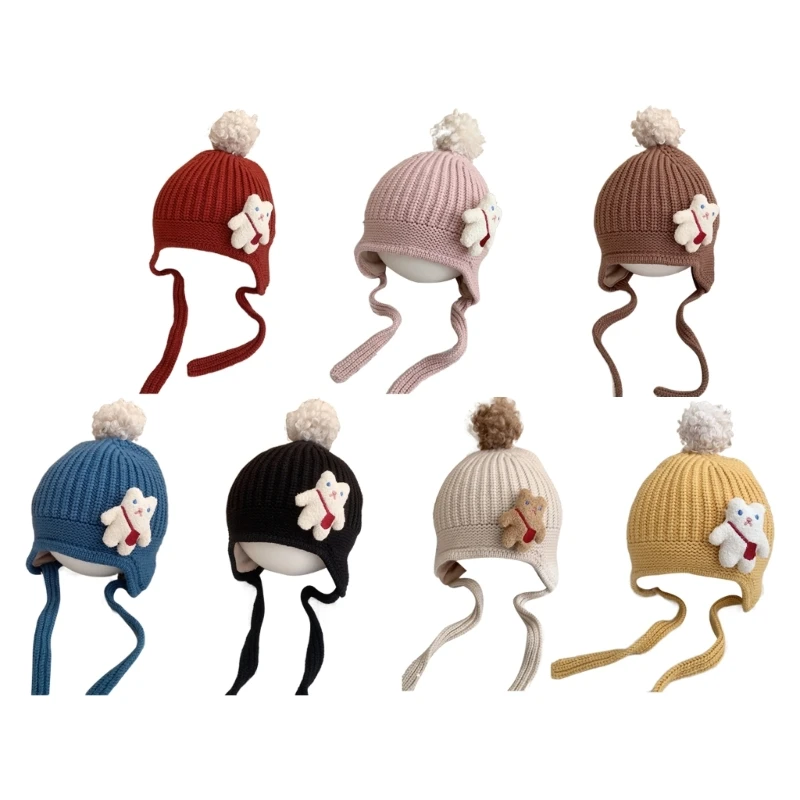 

Шапка с медведем. Модная удобная шапка для младенцев, подходящая для детей, чувствительных к шуму.