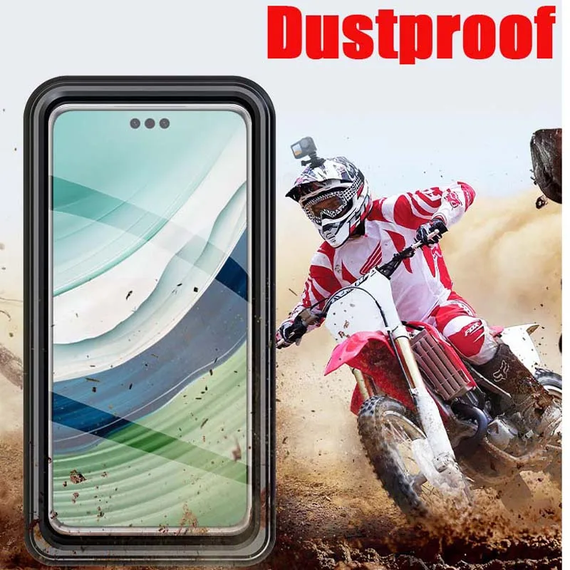 Фото Водонепроницаемый чехол для Huawei Pura 80 Ultra Pro + Nova 14, противоударный чехол для плавания, противоводный бампер, снегозащитный, пылезащитный, полное покрытие №3