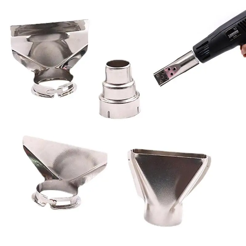 

Universal Hot Air Station Nozzle Kit Stainless Steel Flat Nozzle Kit For Hot Air Station Easy To Disassemble Welding Air Nozzles