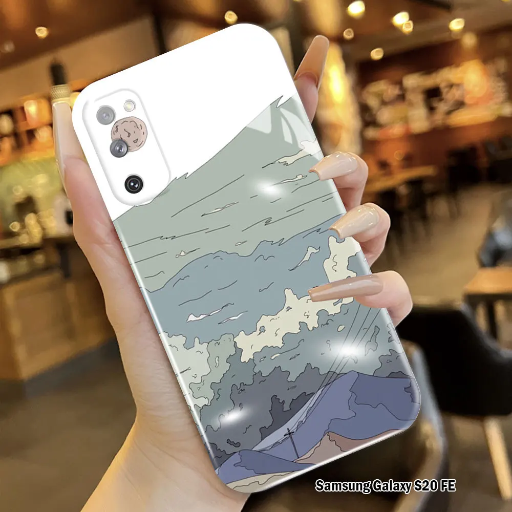 

Для Samsung Galaxy S20 FE 4G фотопленка чехол с пейзажем ударопрочный полный Чехол Защита камеры блестящие чехлы для телефонов