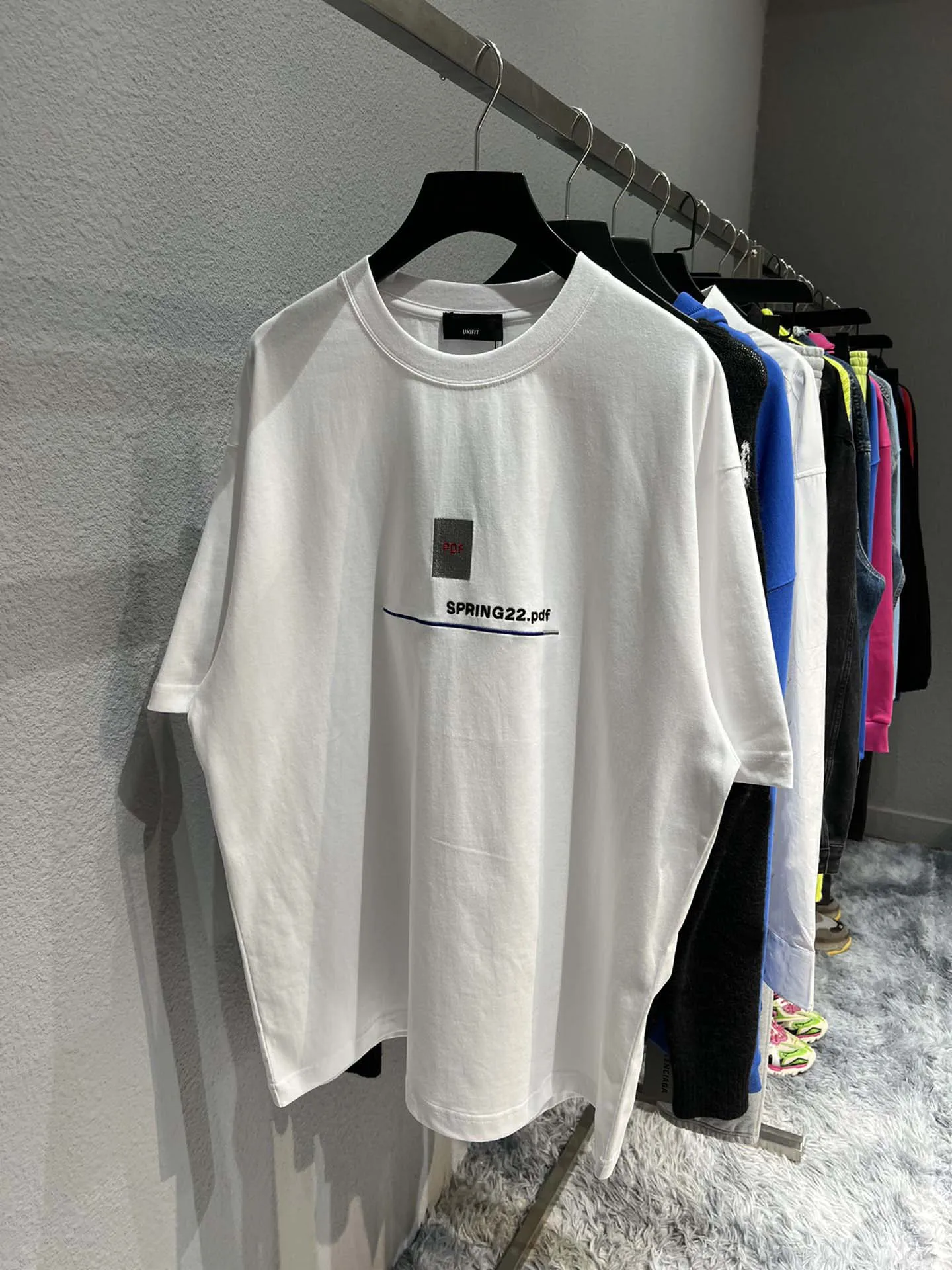 

2022 Luxury Spring PDF Embroidery Women Men T shirts tees Hiphop Oversized Men Casual Short Sleeve T shirt