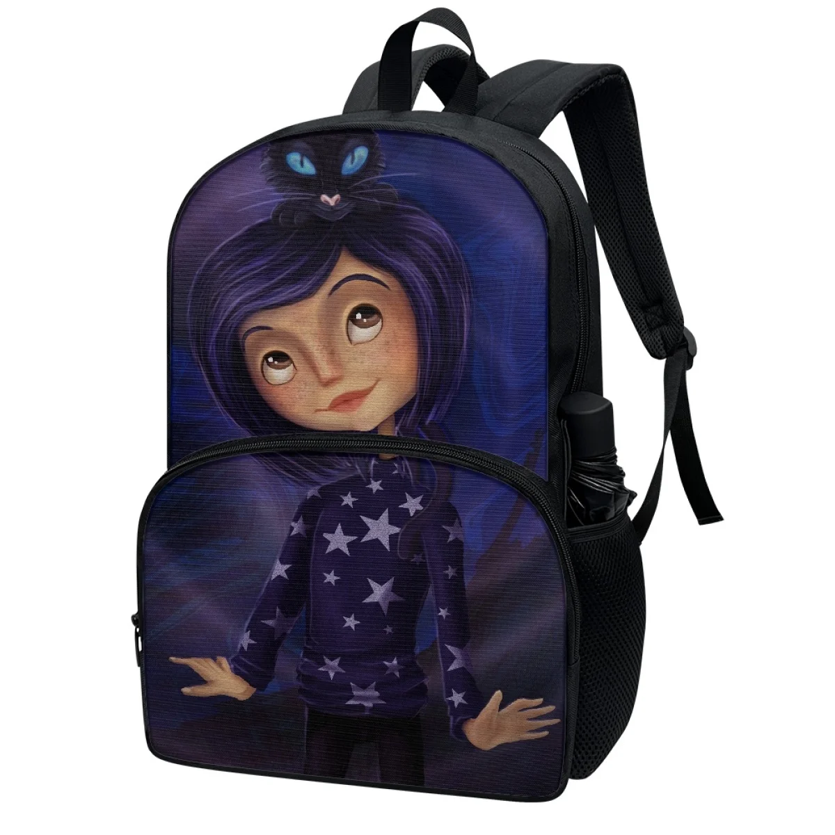 FORUDESIGNS Cute Student Schoolbags Multi Pocket Coraline Cartoon Girls Backpacks School Lightweight Fashionable Back Pack
