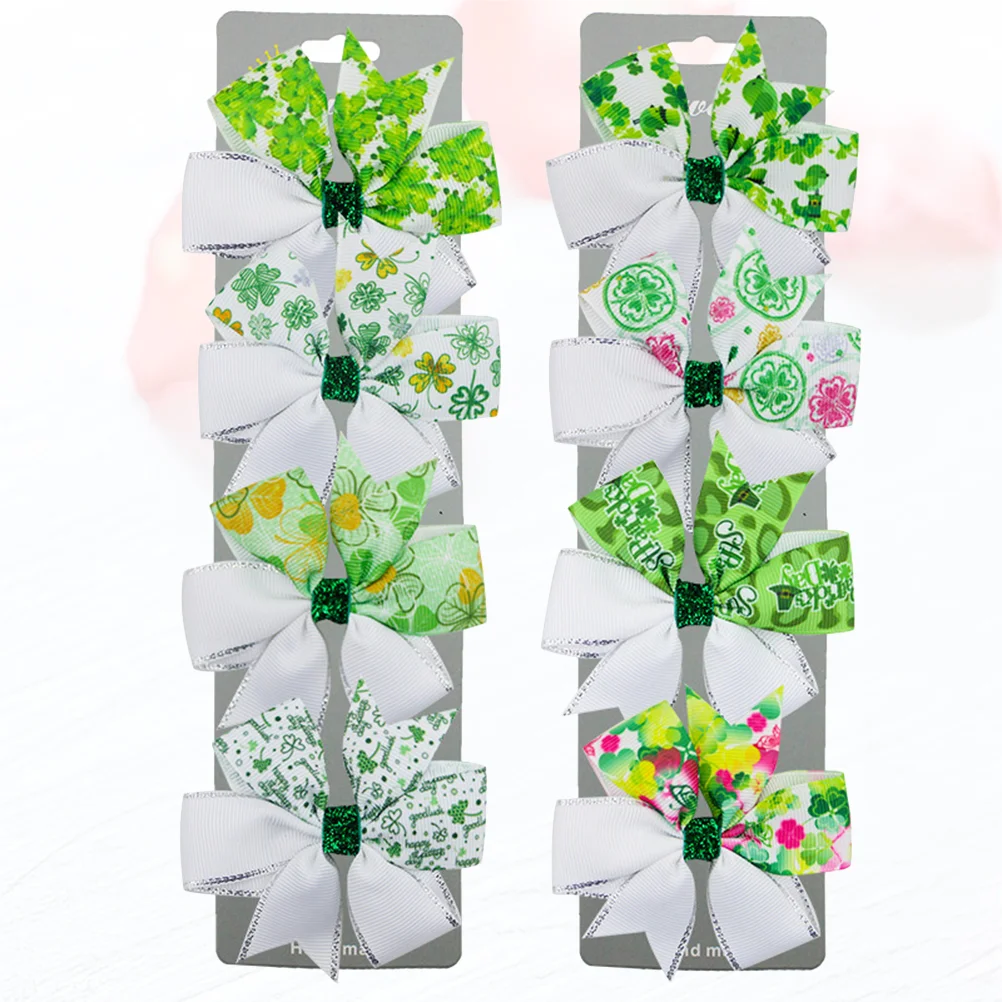 

Hair Accessories Shamrockbowsday Clips St Patrickbarrettes Bow Gifts Bowknot Hairclips Hairpins Alligatorgreen Clip Girls