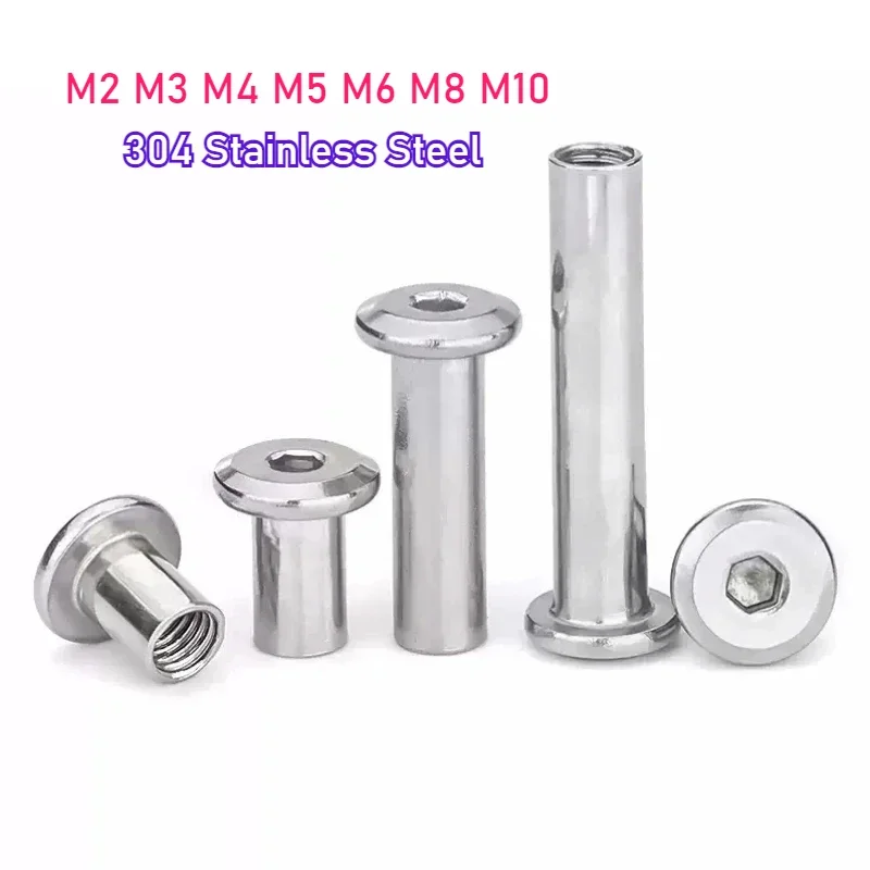 

M2 M3 M4 M5 M6 M8 M10 Нержавеющая сталь 304 с плоской головкой и фаской для мебели Шестигранные стопорные гайки Винты из тиховой фанеры
