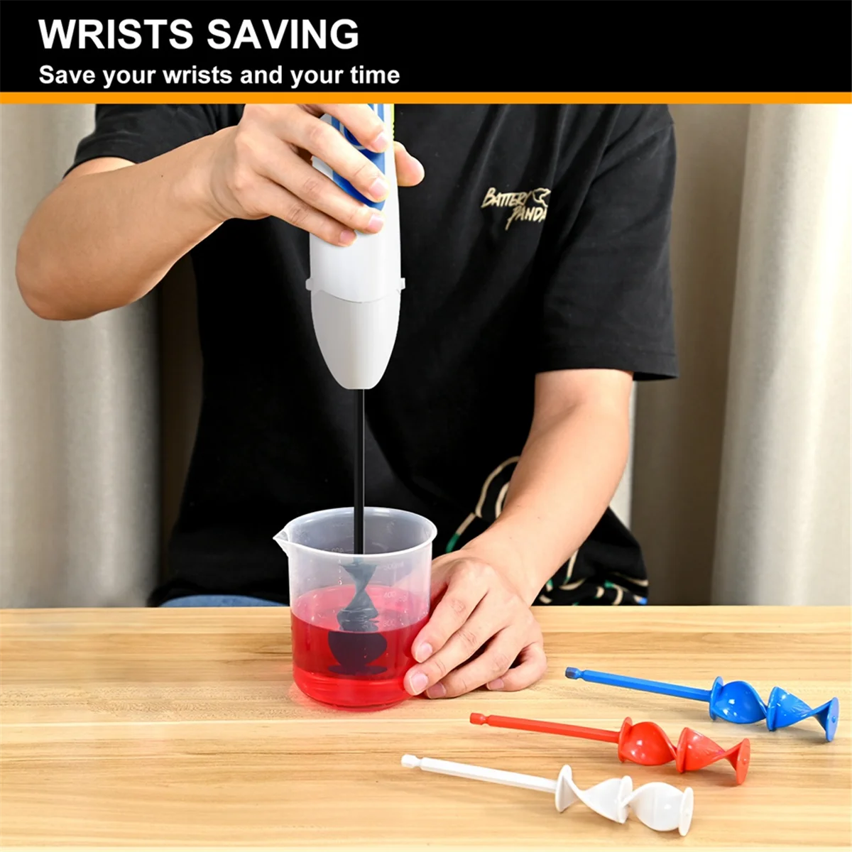 Смеситель для краски 8 шт. многоразовых смесителей эпоксидной и смолы лопатка
