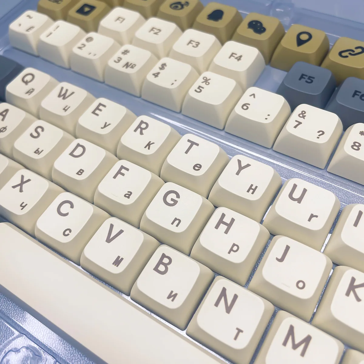 GOODGAO Механические колпачки для клавиатуры русская раскладка PBT сублимация