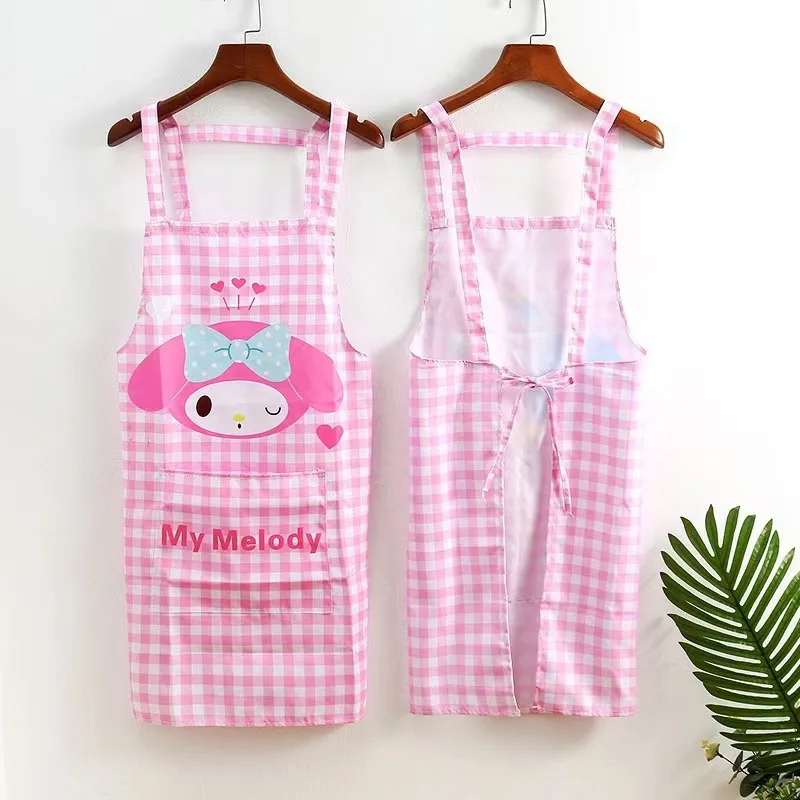 

Cute Cartoon Aprons Cotton My Melody Yugui Dog Apron for Women's Kitchen Cooking Baking Restaurant Workwear Apron Cleaning Tools