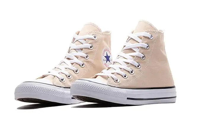 Converse Chuck Taylor All Star men and women high unisex neutral plataforma Skateboarding sneakers yellow canvas Shoes
