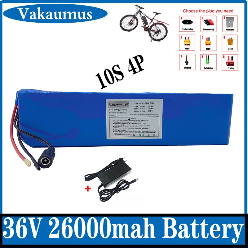 

36V 26Ah 1000W Brand New Lithium-ION Battery FOR Electric Bicycles, 10S 4P, FOR 54.6V Electric Scooters, With BMS AND Charger,
