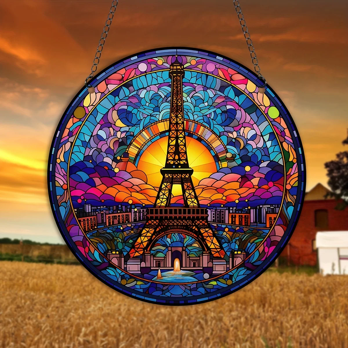 Акриловый подвесной знак с принтом в горах Ловец солнца витражное окно украшение