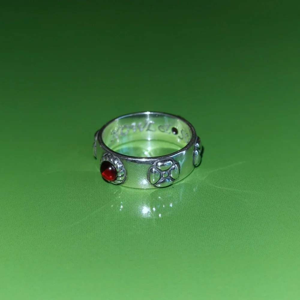 Серебряное кольцо с движущимся замком Хаяо Миядзаки