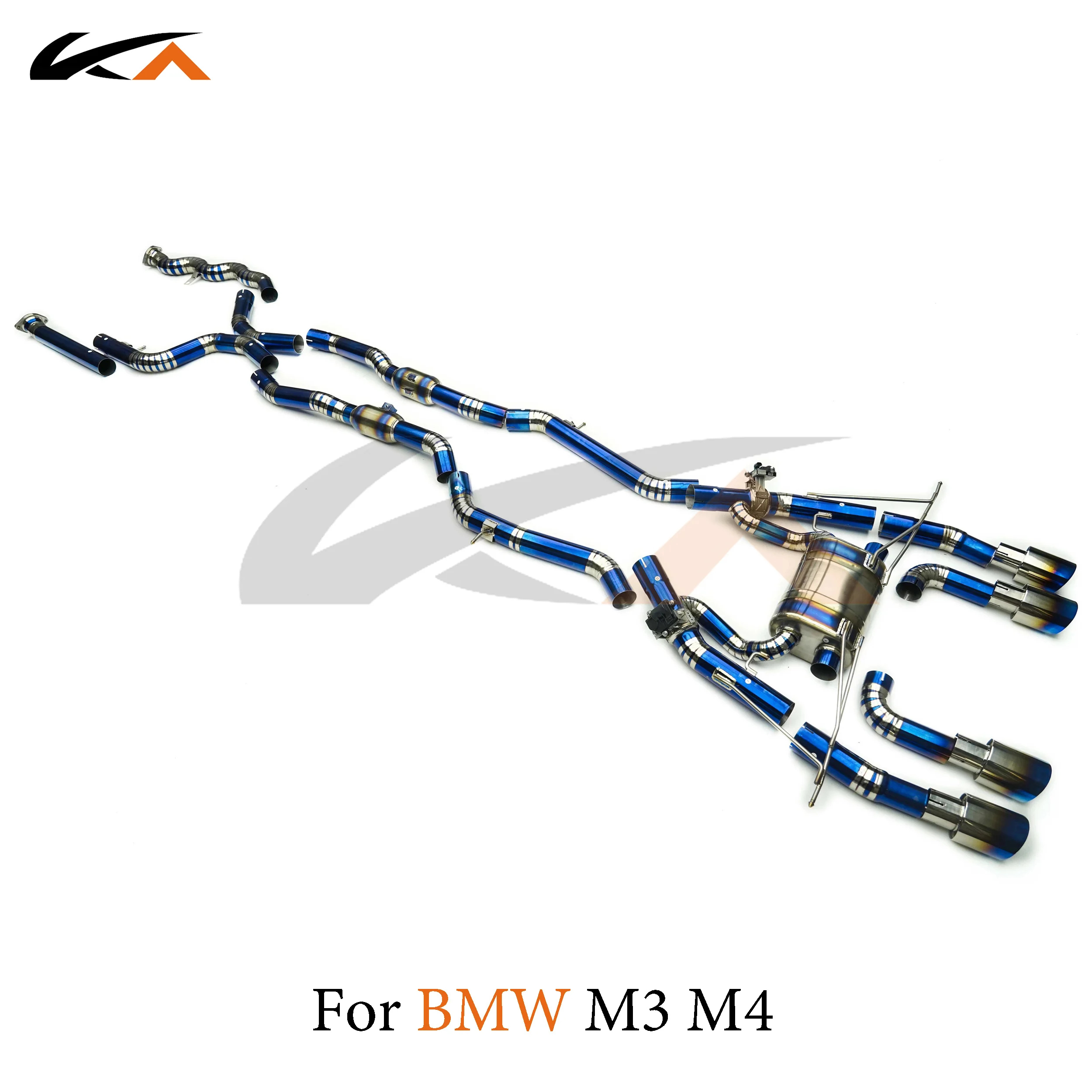 KA Детали выхлопной системы из титанового сплава Catback для BMW M3 M4 G80 G82 3 0T клапан