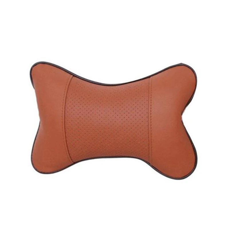 

2Pcs Car Neck Pillows Both Side Car Seat Head Neck Rest Leather Support Cushion Pad HeadRest Bone Pillow For Head Pain Relief